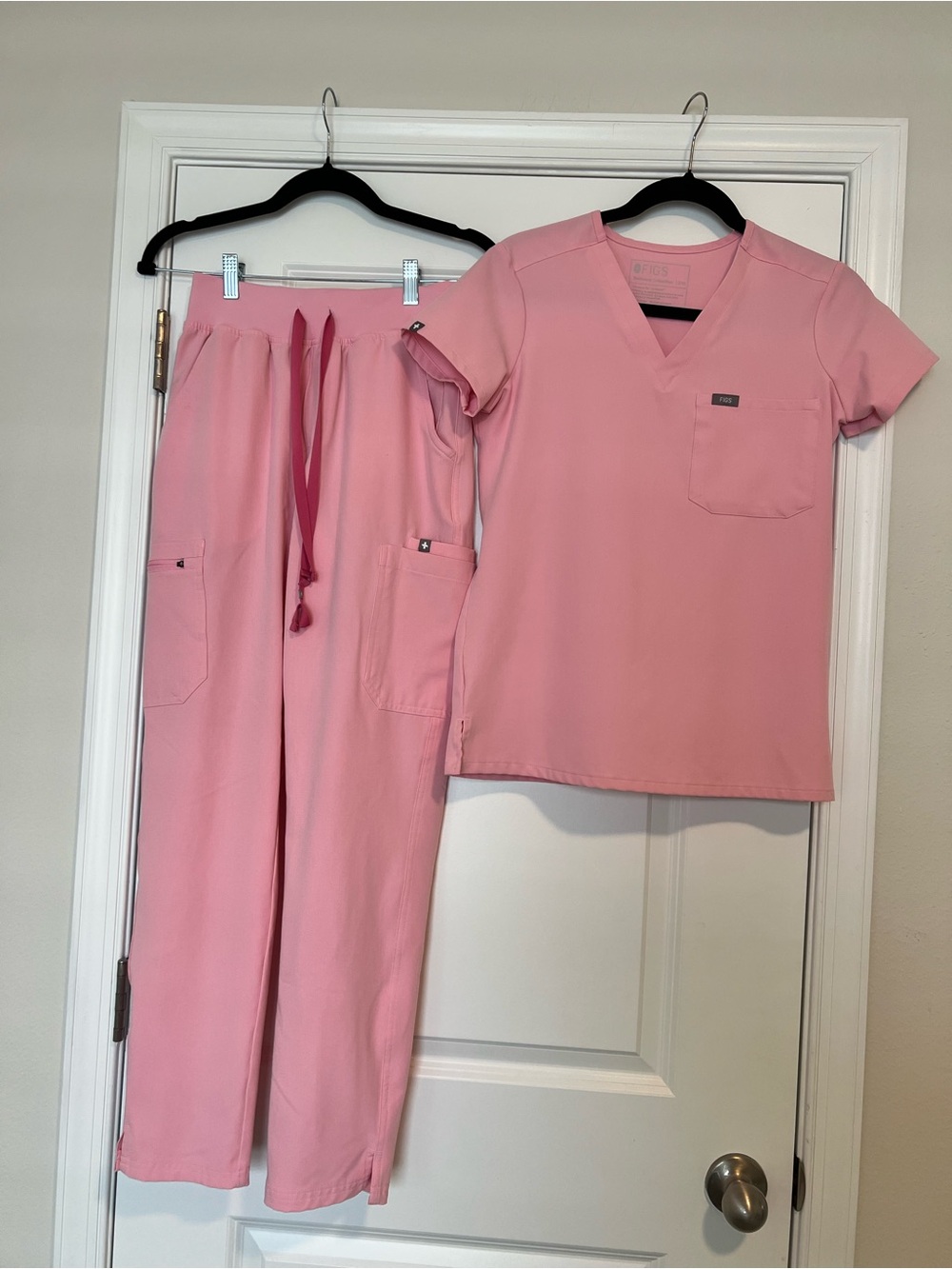 Figs Fight Club Pink Scrub Set